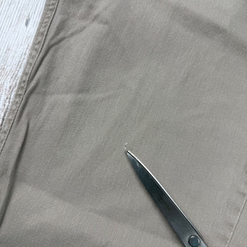 VTG Y2K Earl Jean Khaki Flare Pants Tan Wide Leg Patch Pocket Sz 7 Ultra LowRise - Picture 6 of 11